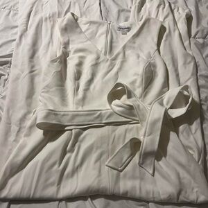 Calvin Klein Ivory Dress with Belt